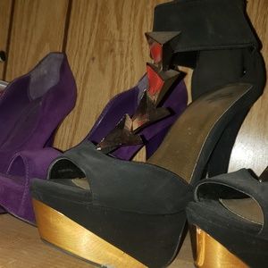 Black Shoe gold details